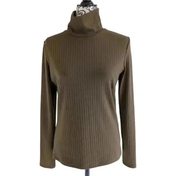 Cokluch Kim Sweater Goblincore Casual Office Women's Small Oregano Green Ribbed - Picture 2 of 13